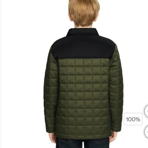 New! Quiksilver Youth Insulated Shirt Jacket size Small, 7/8 Weatherproof Y2K - Picture 2 of 7